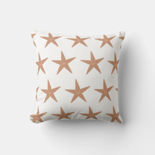 vector seamless pattern with sea stars on white ba cushion