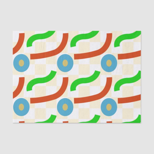 Vector shapes seamless pattern tissue paper (Front)