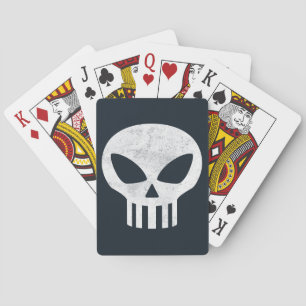 Vector Skull Distressed Playing Cards
