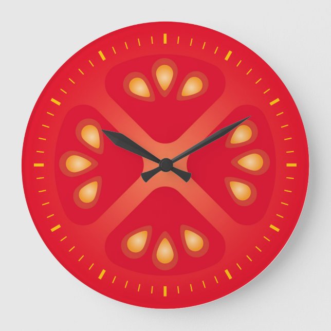 vector tomato slice wall clock (Front)