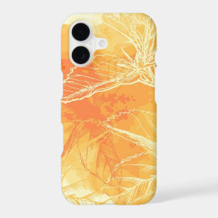 Vector Watercolor Background & Tropical Flowers