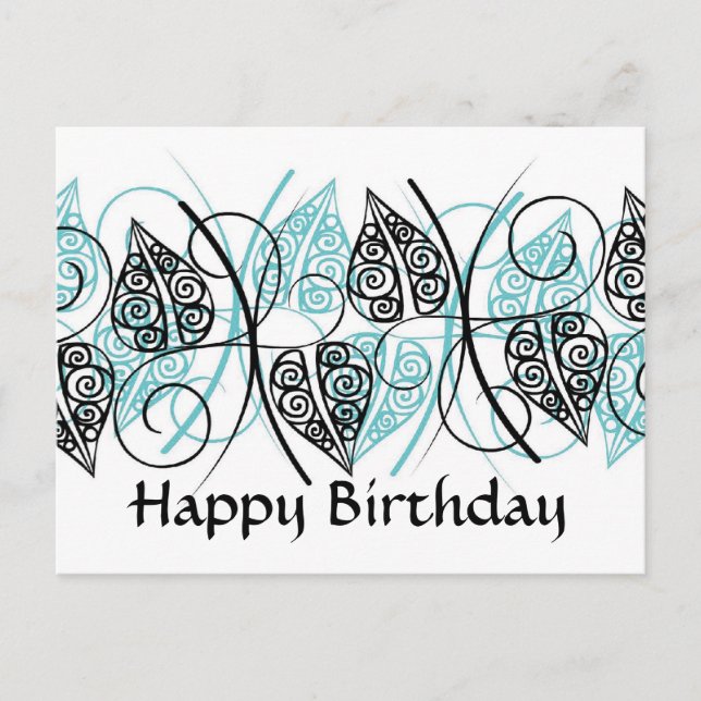 Vectors - Happy Birthday - Customised Postcard (Front)