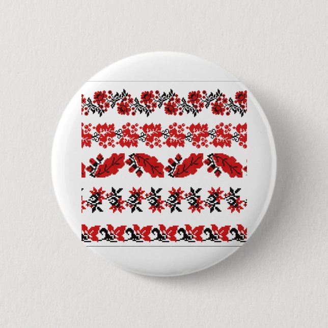 vectors ukraine scheme pattern kit 6 cm round badge (Front)