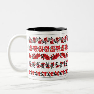 vectors ukraine scheme pattern kit Two-Tone coffee mug