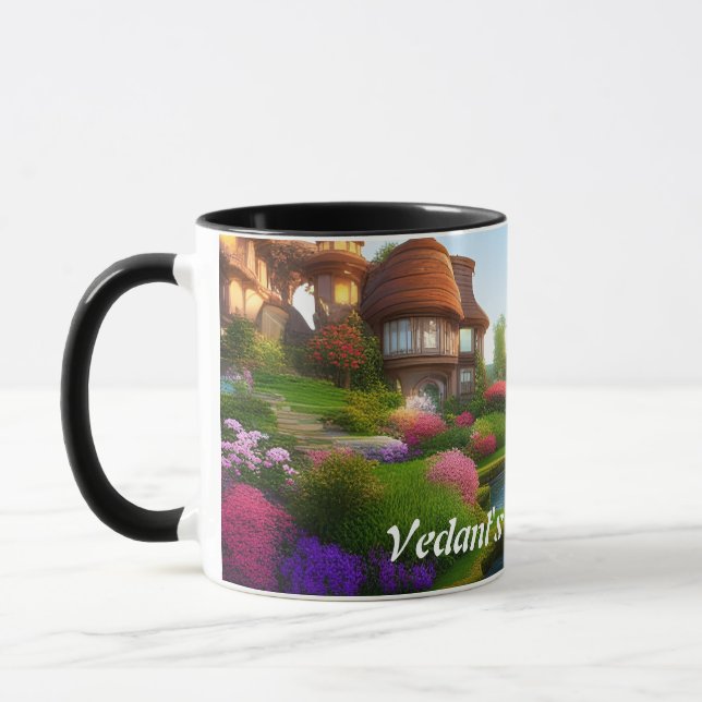Vedant's Morning Tea Personalised Customisable Mug (Left)