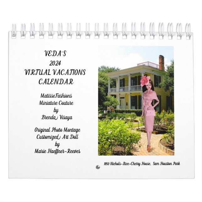 Veda's Virtual Vacations in MatisseFashions 2024  Calendar (Cover)