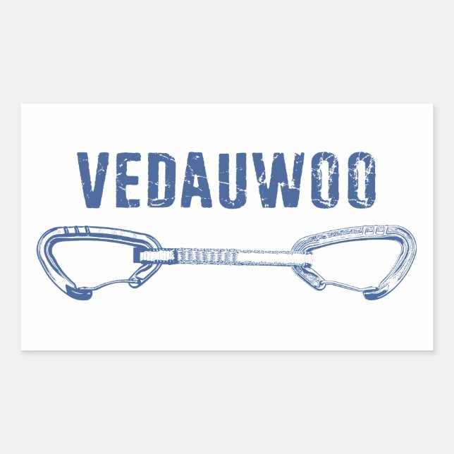 Vedauwoo Climbing Quickdraw Rectangular Sticker (Front)