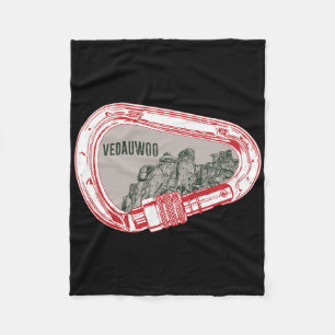 Vedauwoo Rock Climbing Carabiner Fleece Blanket
