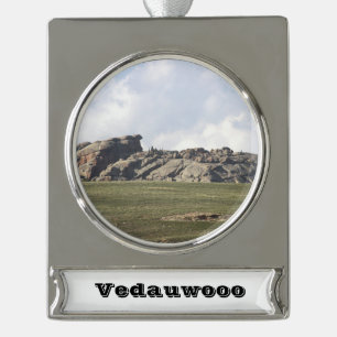 Vedauwoo Silver Plated Banner Ornament
