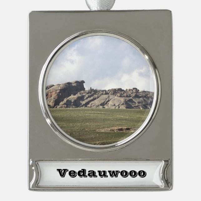 Vedauwoo Silver Plated Banner Ornament (Front)