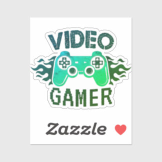  Vedio gamer designCustom-Cut Vinyl Sticker