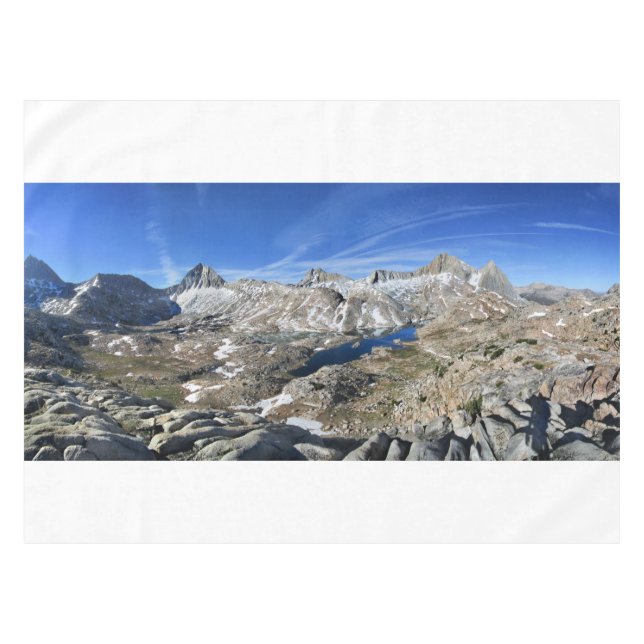 Vee Lake from High Above - Sierra Tablecloth (Front (Horizontal))