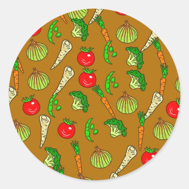 Veg Wallpaper Classic Round Sticker (Front)