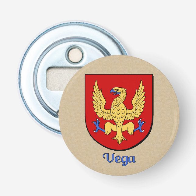 Vega Historical Arms Shield Bottle Opener (Front)