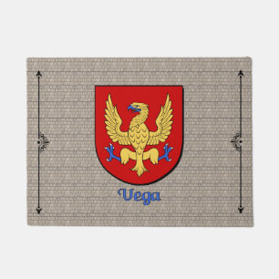 Vega Historical Shield on Cobblestone Doormat
