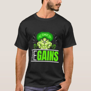 VeGains Strong Broccoli Bodybuilding Vegetarian An T-Shirt