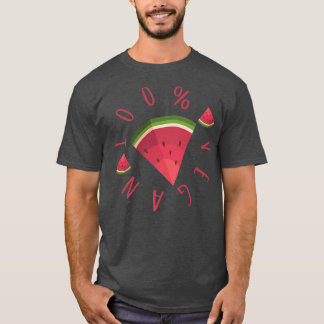 Vegan 100 Percent Watermelon Fruit Vegetarian Gift T-Shirt