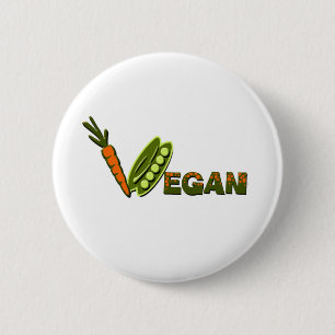 Vegan 2 6 cm round badge