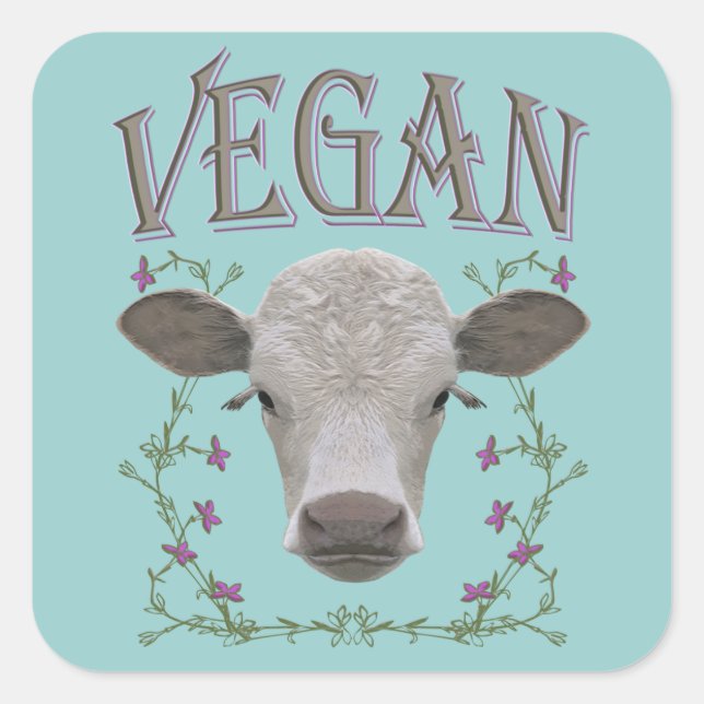 VEGAN - */* 3 SQUARE STICKER (Front)