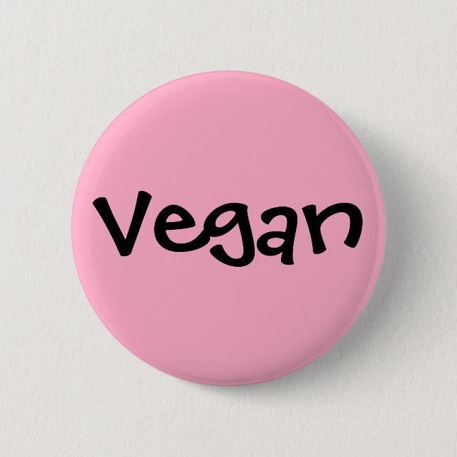 Vegan 6 Cm Round Badge (Front)
