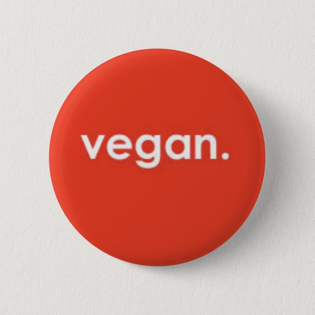 Vegan 6 Cm Round Badge (Front)