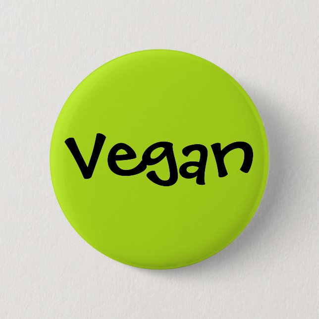 Vegan 6 Cm Round Badge (Front)