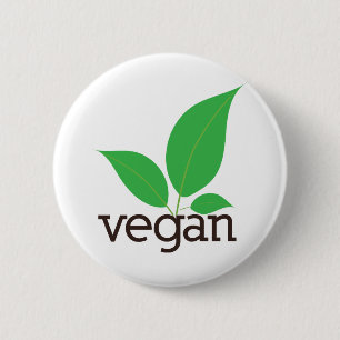 Vegan 6 Cm Round Badge