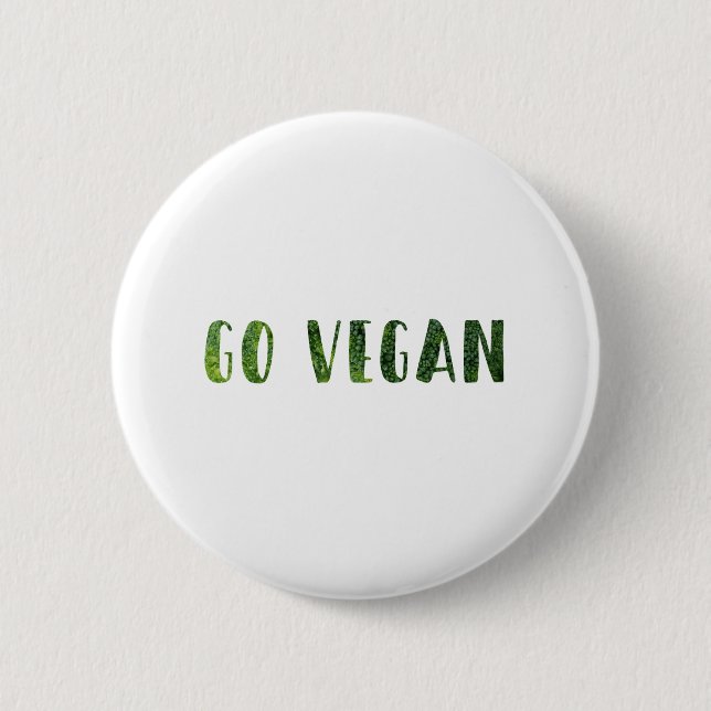 Vegan 6 Cm Round Badge (Front)