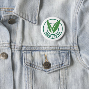 Vegan 6 Cm Round Badge