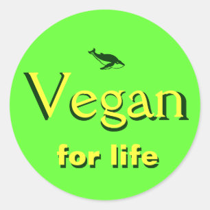 Vegan ad classic round sticker