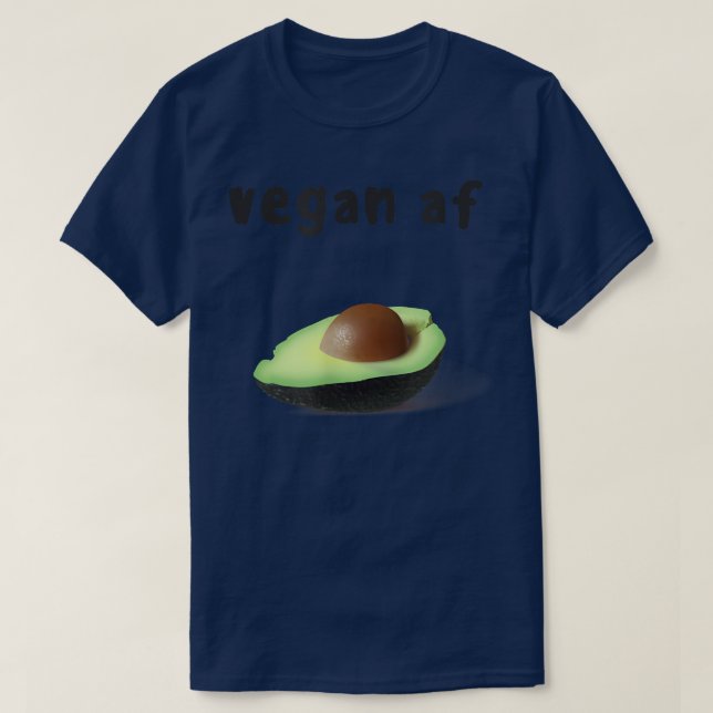 Vegan AF Avocado Funny  T-Shirt (Design Front)