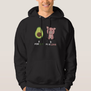 Vegan Animal Lover Eat Avocado Pigs Love Hoodie