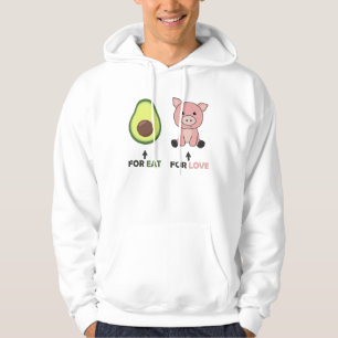 Vegan Animal Lover Eat Avocado Pigs Love Hoodie