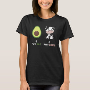 Vegan Animal Lover Vegan Avocado Food Cows Love T-Shirt