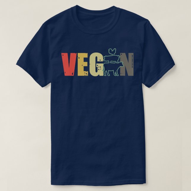 Vegan Animal Lover Vegetarian Foodie For Vegetable T-Shirt (Design Front)
