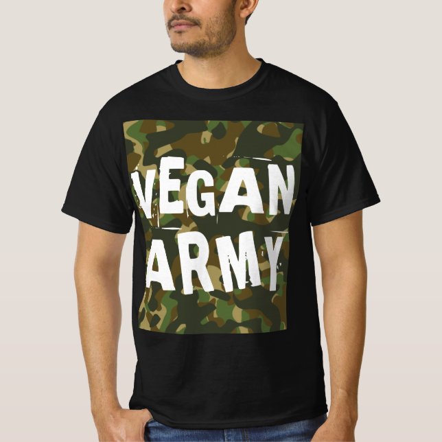 VEGAN ARMY T-SHIRTS TEES (Front)