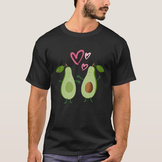 Vegan Avocado You Are My Better Half Valentine's D T-Shirt (Front)