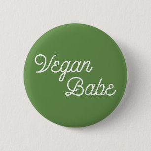Vegan Babe 6 Cm Round Badge