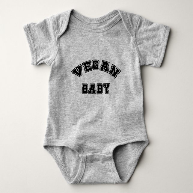 Vegan Baby - college style Baby Bodysuit (Front)