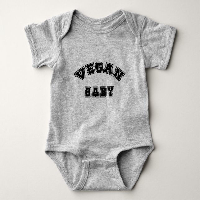 Vegan Baby - college style Bodysuit (Front)
