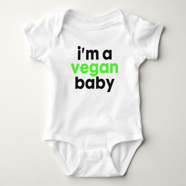 Vegan Baby Romper Playsuit Bodysuit (Front)