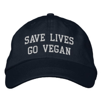 Vegan Baseball Cap (white text)