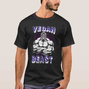 Vegan Beast Gym Vegetarian  Vegetarianism Veganism T-Shirt