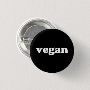 "Vegan" black white background 3 Cm Round Badge