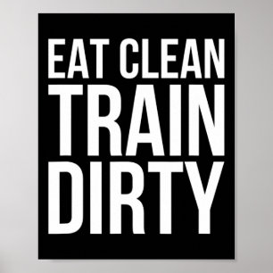 Vegan Bodybuilding - Eat Clean Train Dirty Poster