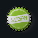 Vegan Bottlecap 6 Cm Round Badge<br><div class="desc">Button Template</div>