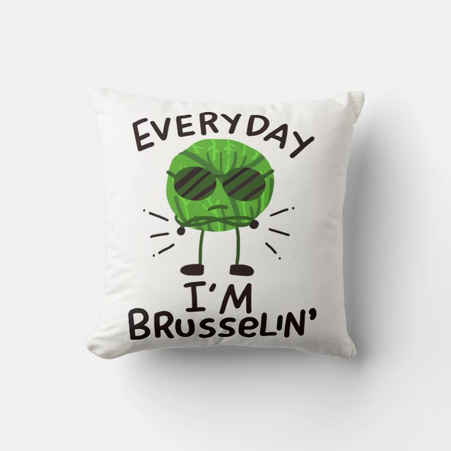 Vegan Brussels Sprouts Cushion (Front)