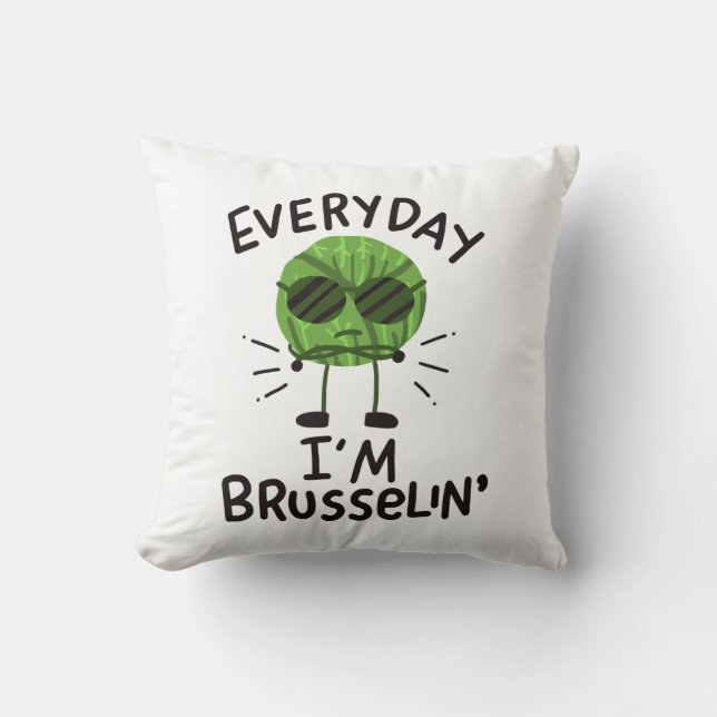 Vegan Brussels Sprouts Cushion (Front)