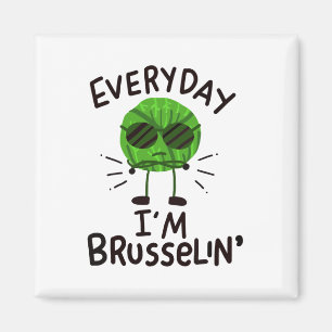 Vegan Brussels Sprouts Magnet