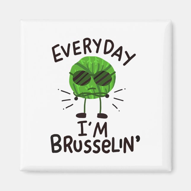 Vegan Brussels Sprouts Magnet (Front)